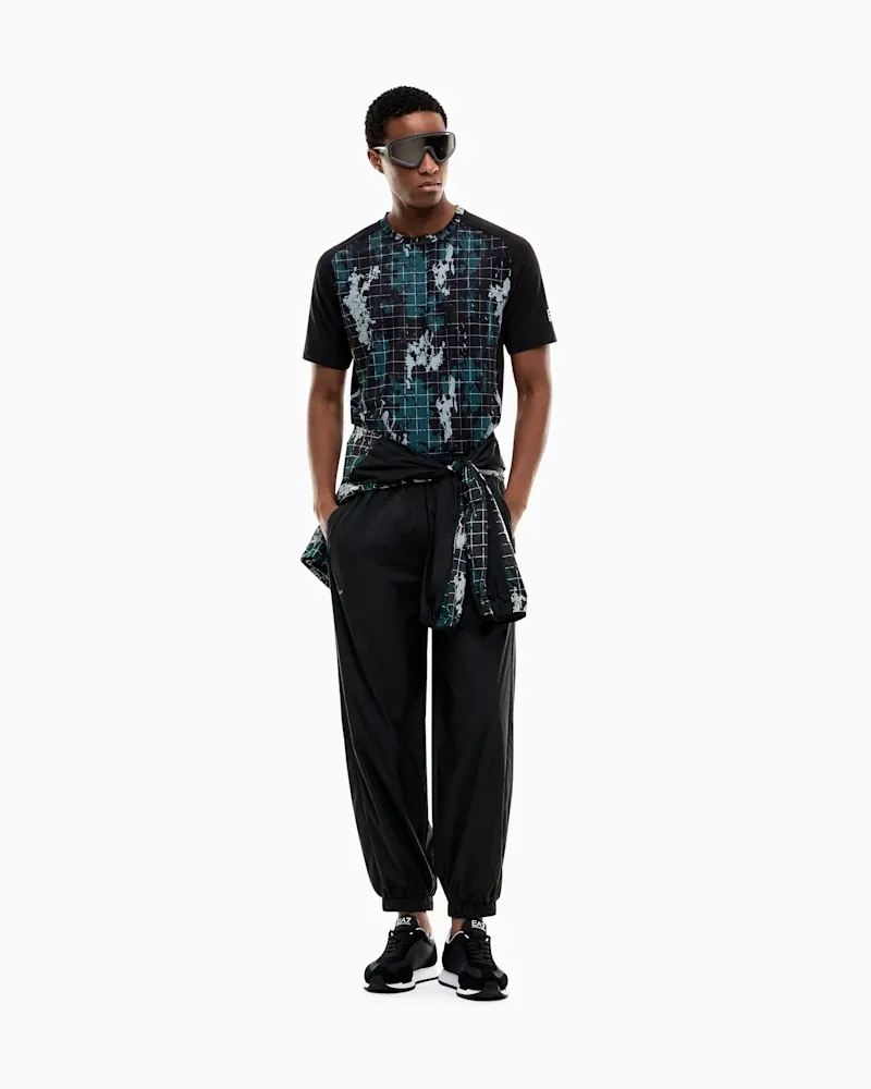 Футболка EA7 slim fit зі джерсі — фото 2
