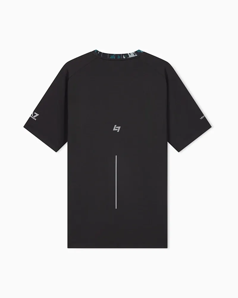Футболка EA7 slim fit зі джерсі — фото 3