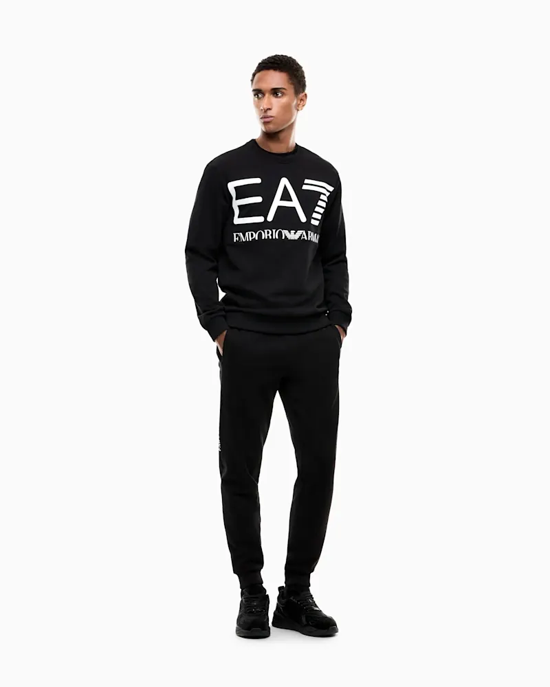 Світшот EA7 Logo Series regular fit з логотипом з бавовни — фото 2